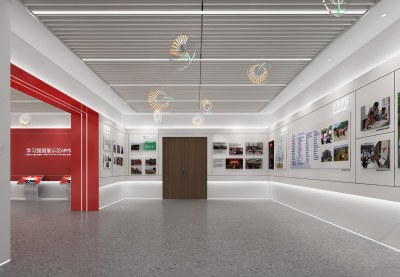 现代党建展厅3D模型下载